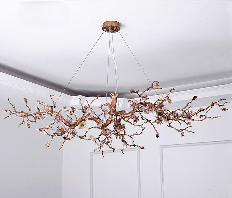 Glass Flower Tree Branch Chandelier - Nuvé