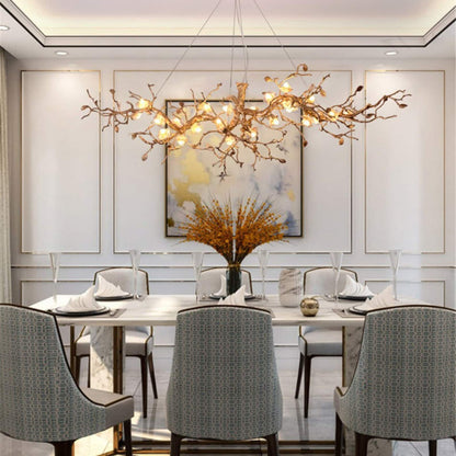 Glass Flower Tree Branch Chandelier - Nuvé