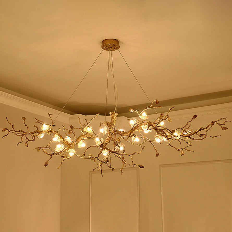Glass Flower Tree Branch Chandelier - Nuvé