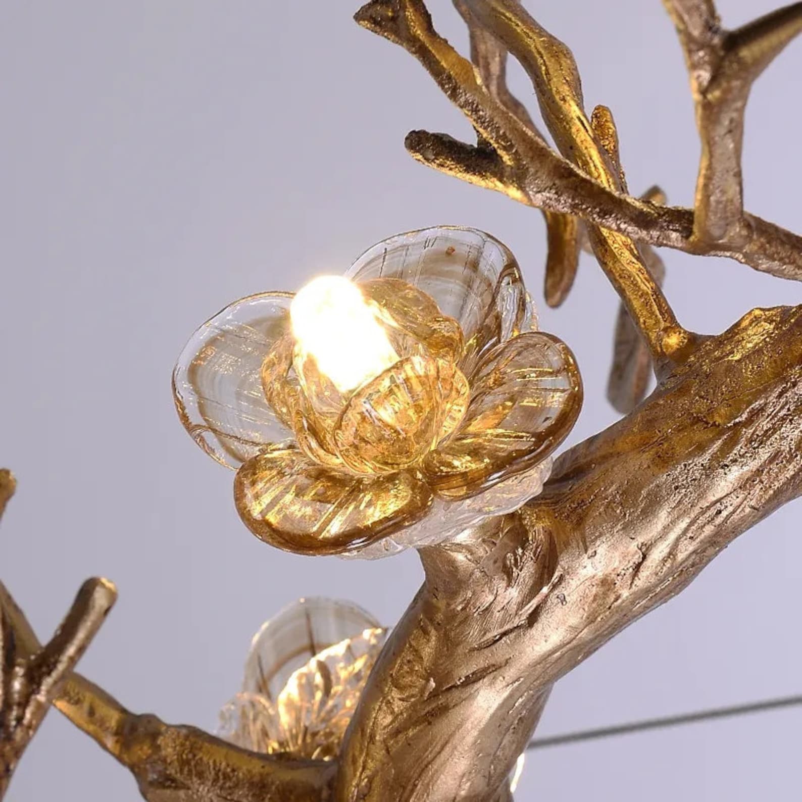 Glass Flower Tree Branch Chandelier - Nuvé