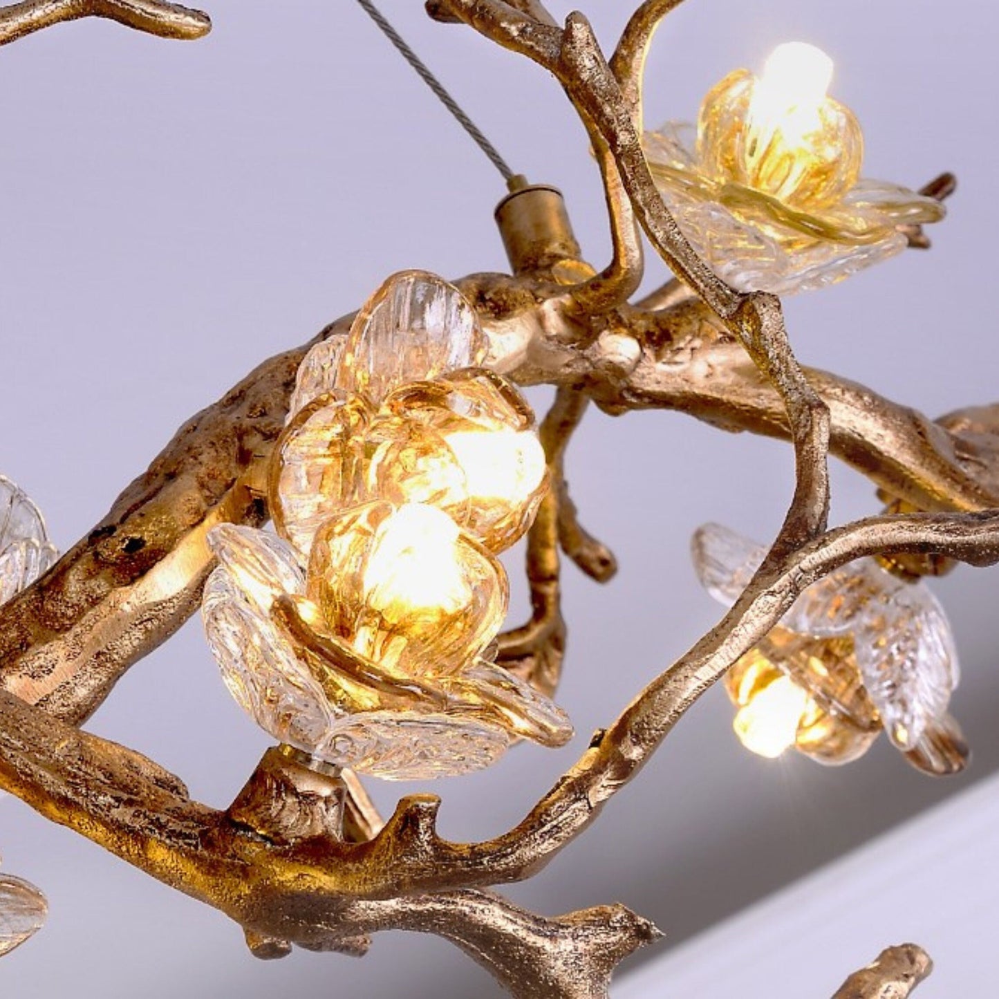 Glass Flower Tree Branch Chandelier - Nuvé