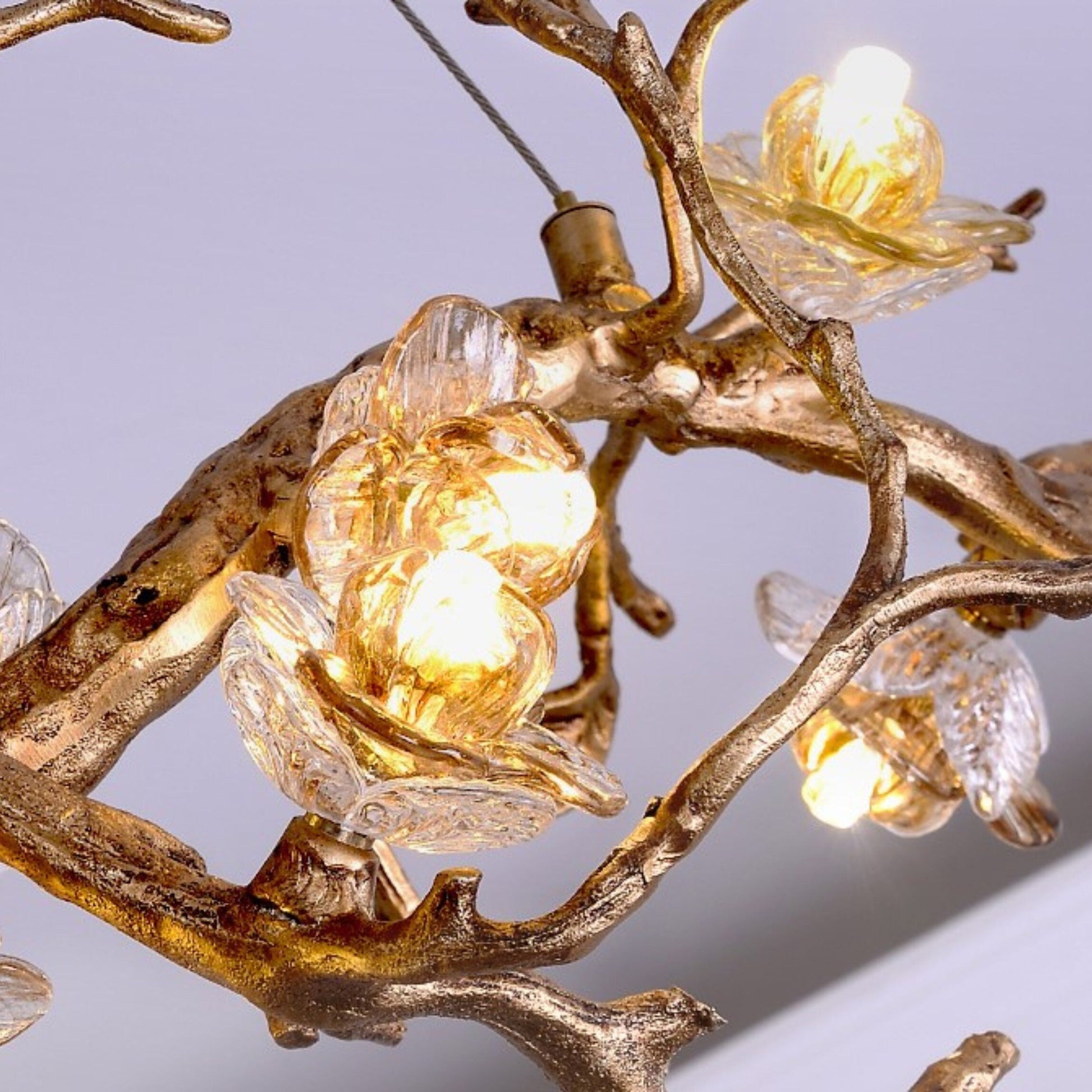 Glass Flower Tree Branch Chandelier - Nuvé