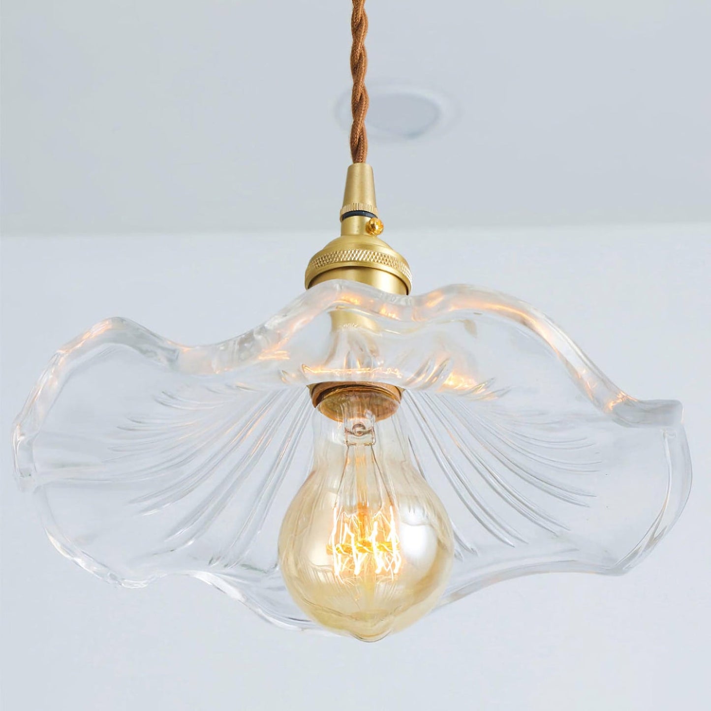 Glass Hibiscus Flower Pendant Light - Nuvé