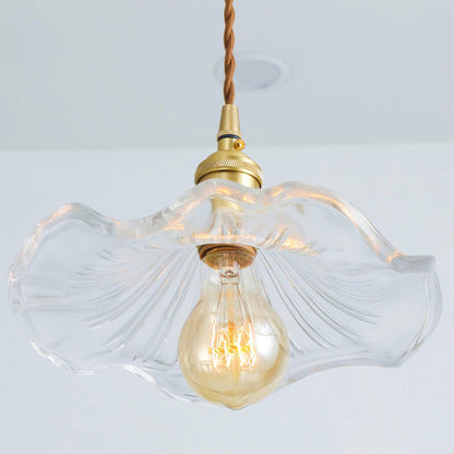 Glass Hibiscus Flower Pendant Light - Nuvé