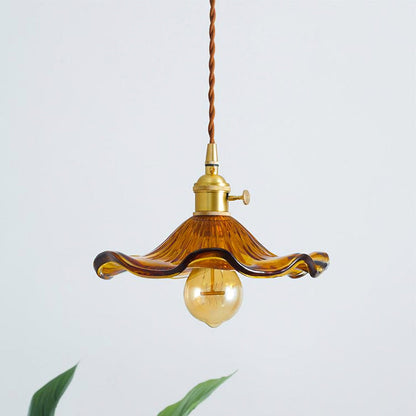Glass Hibiscus Flower Pendant Light - Nuvé