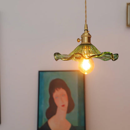 Glass Hibiscus Flower Pendant Light - Nuvé