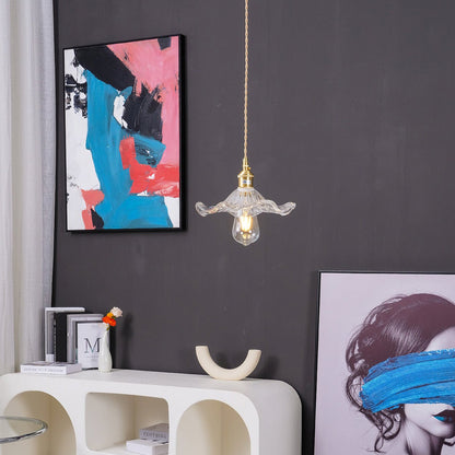 Glass Hibiscus Flower Pendant Light - Nuvé