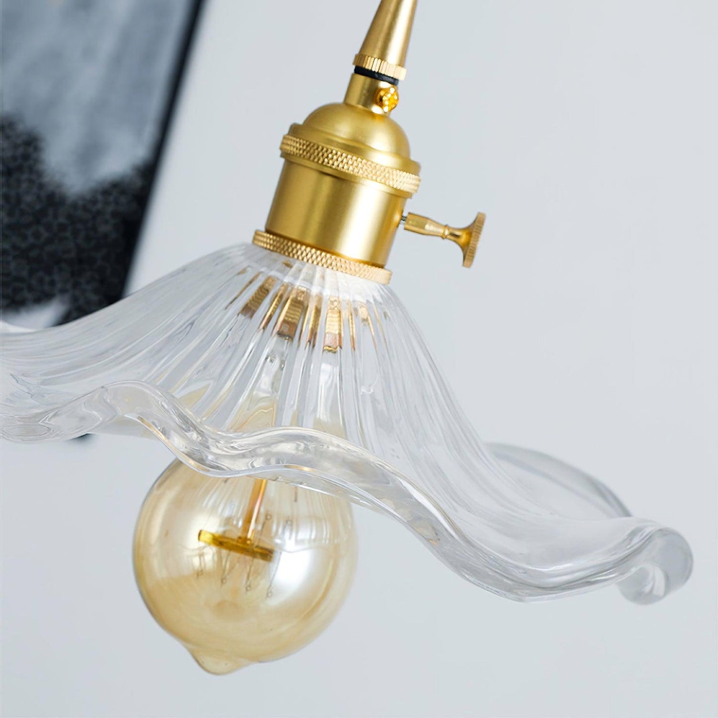 Glass Hibiscus Flower Pendant Light - Nuvé