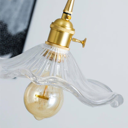 Glass Hibiscus Flower Pendant Light - Nuvé