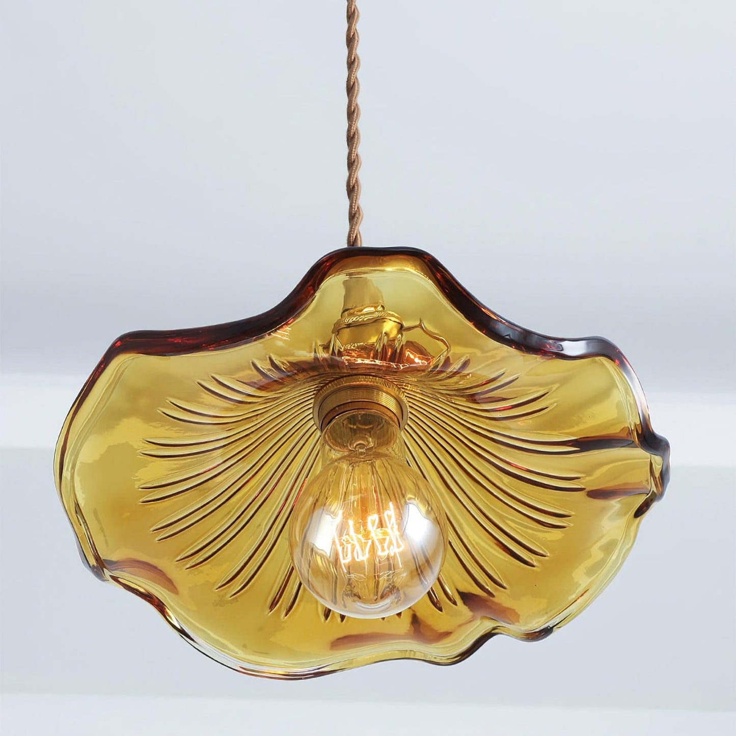 Glass Hibiscus Flower Pendant Light - Nuvé