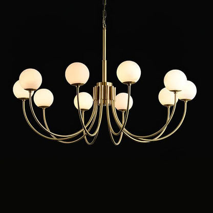 Gold Alabaster Round Chandelier - Nuvé