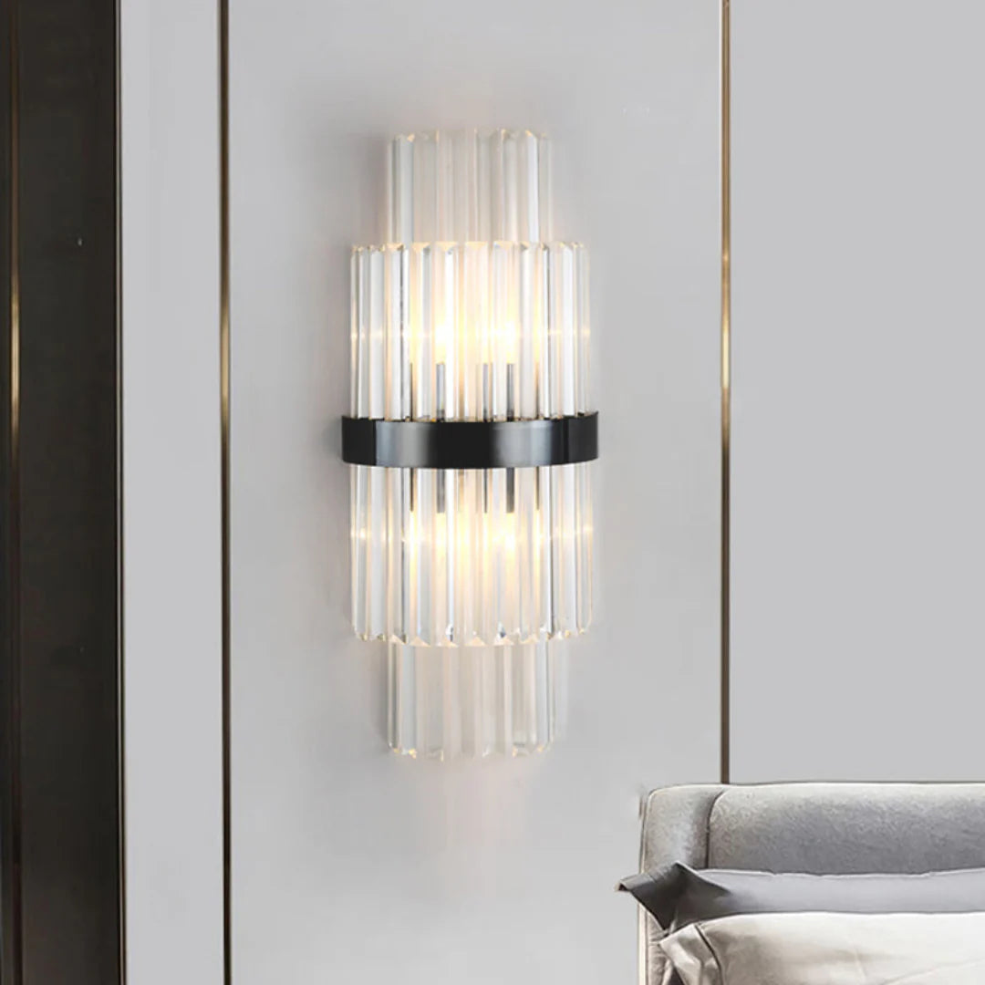 Rectangular Crystal Strip Elegant Wall Lamp