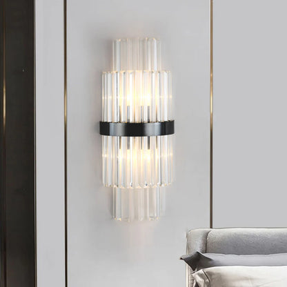 Rectangular Crystal Strip Elegant Wall Lamp