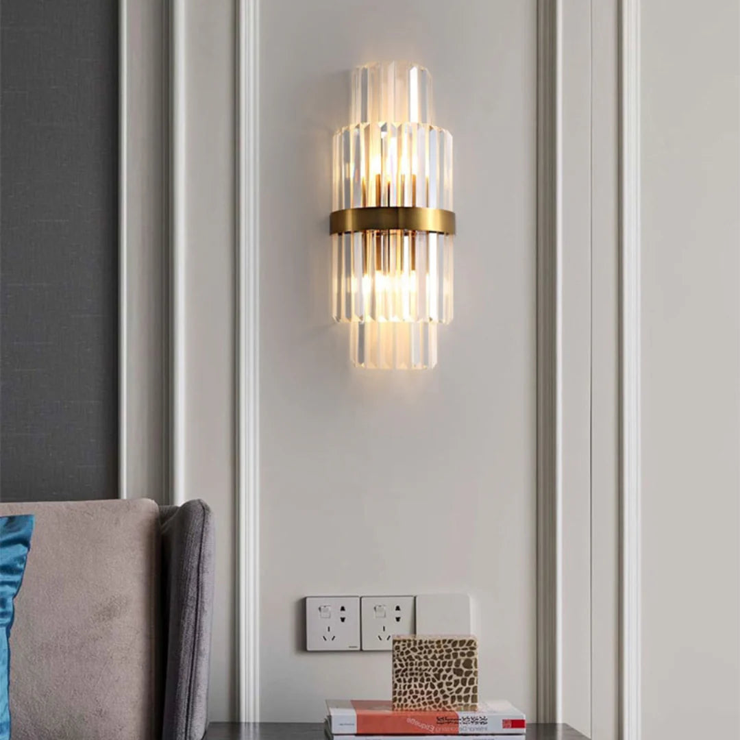Rectangular Crystal Strip Elegant Wall Lamp