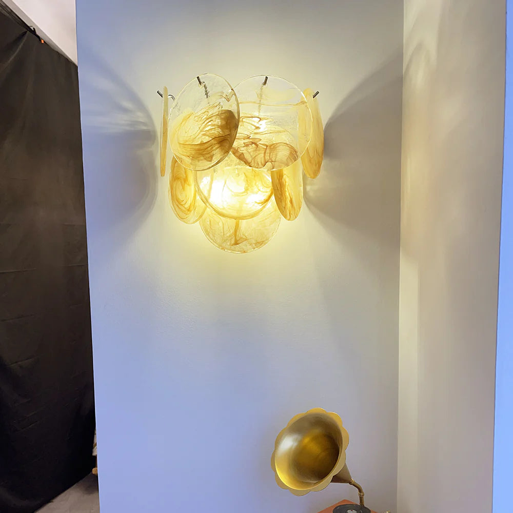 Gold Vintage Murano Glass Wall Lamp - Nuvé
