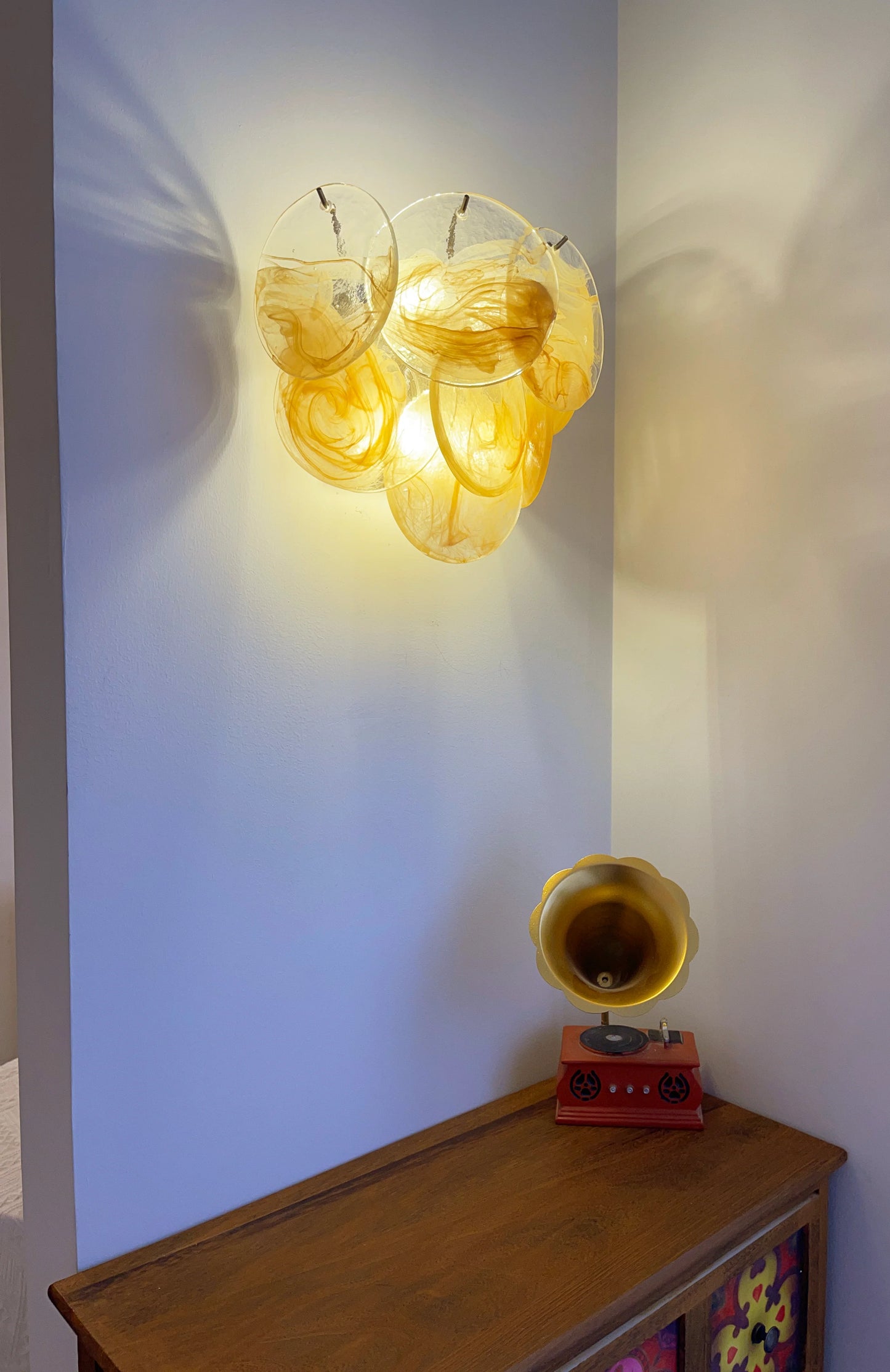 Gold Vintage Murano Glass Wall Lamp - Nuvé