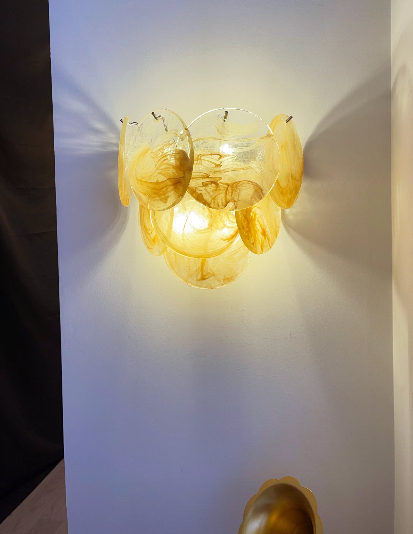Gold Vintage Murano Glass Wall Lamp - Nuvé