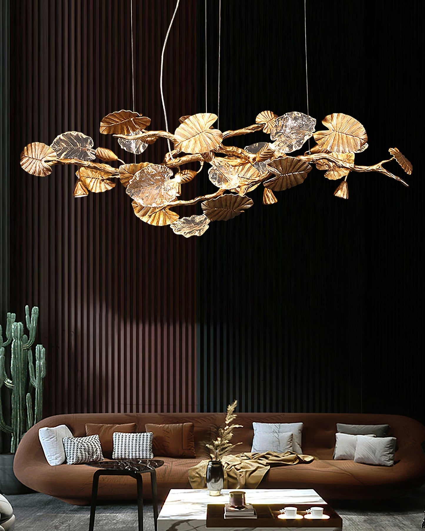 Gold Leaf Chandelier - Nuvé