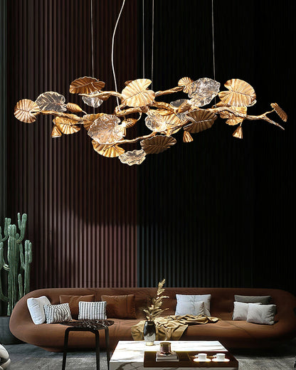 Gold Leaf Chandelier - Nuvé