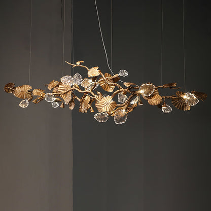 Gold Leaf Chandelier - Nuvé