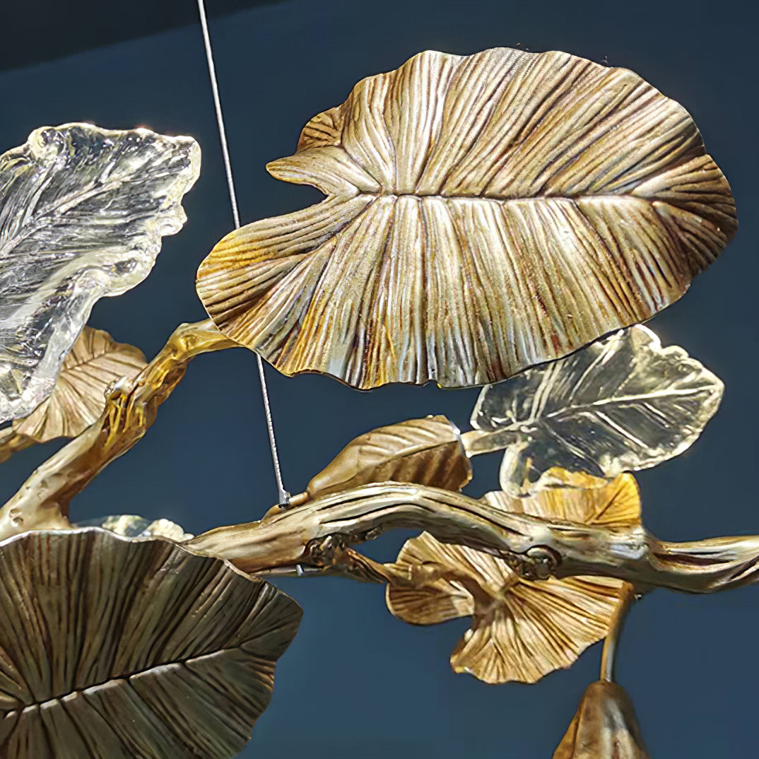 Gold Leaf Chandelier - Nuvé