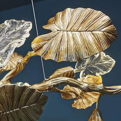 Gold Leaf Chandelier - Nuvé