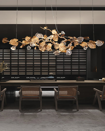 Gold Leaf Chandelier - Nuvé
