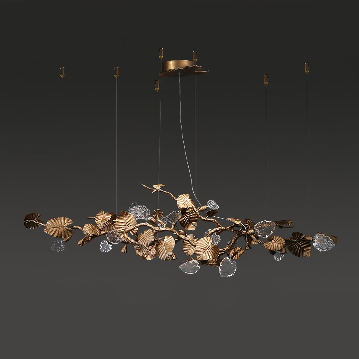 Gold Leaf Chandelier - Nuvé