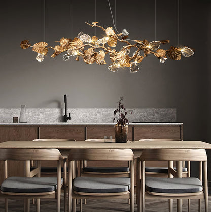 Gold Leaf Chandelier - Nuvé