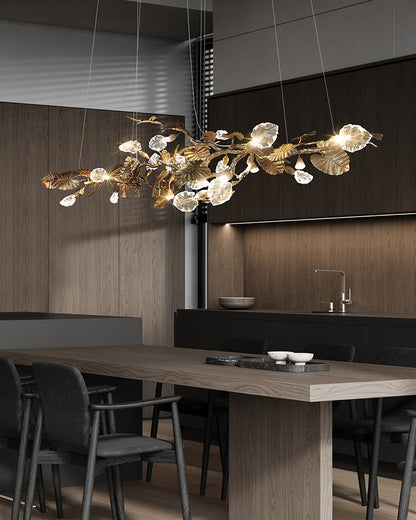 Gold Leaf Chandelier - Nuvé