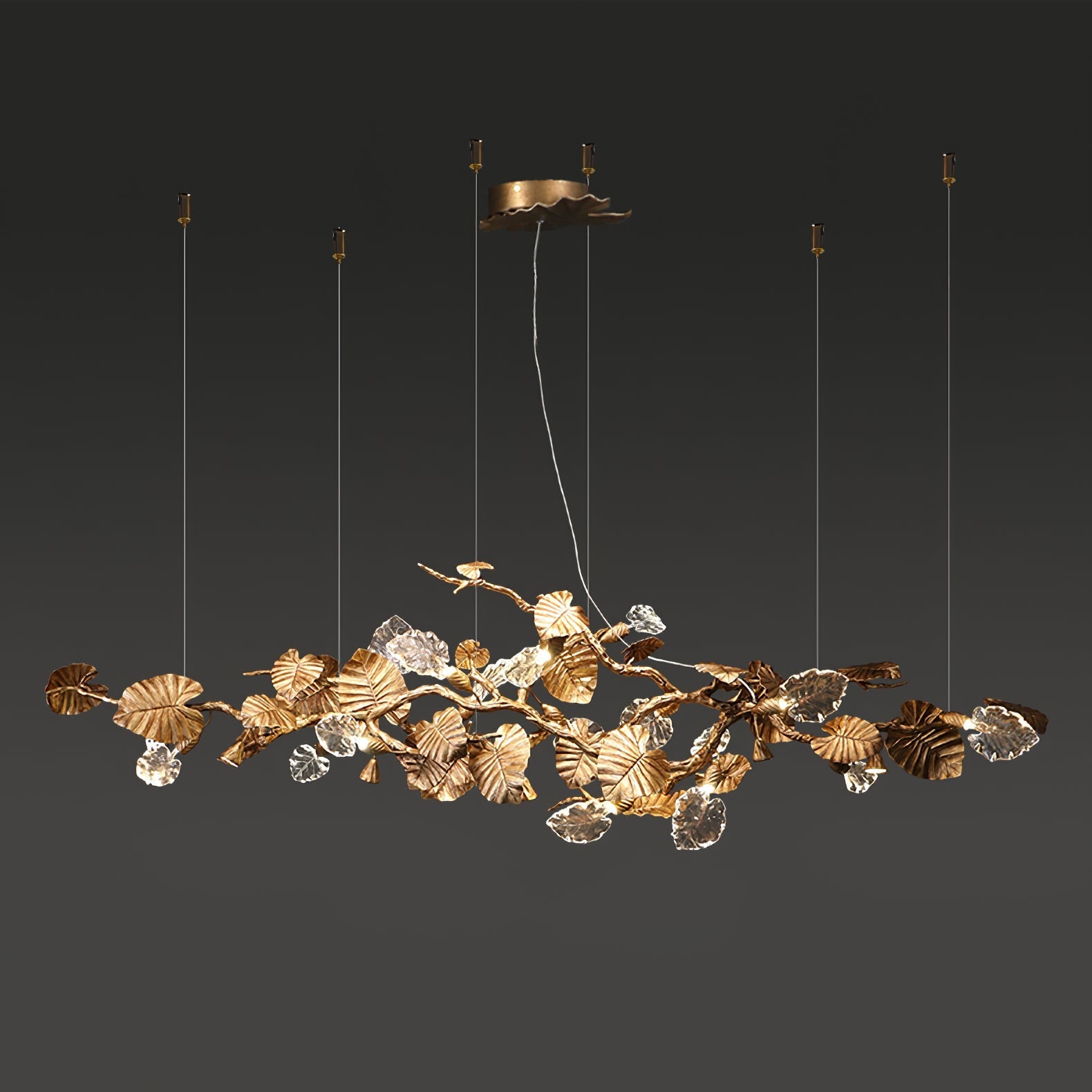 Gold Leaf Chandelier - Nuvé