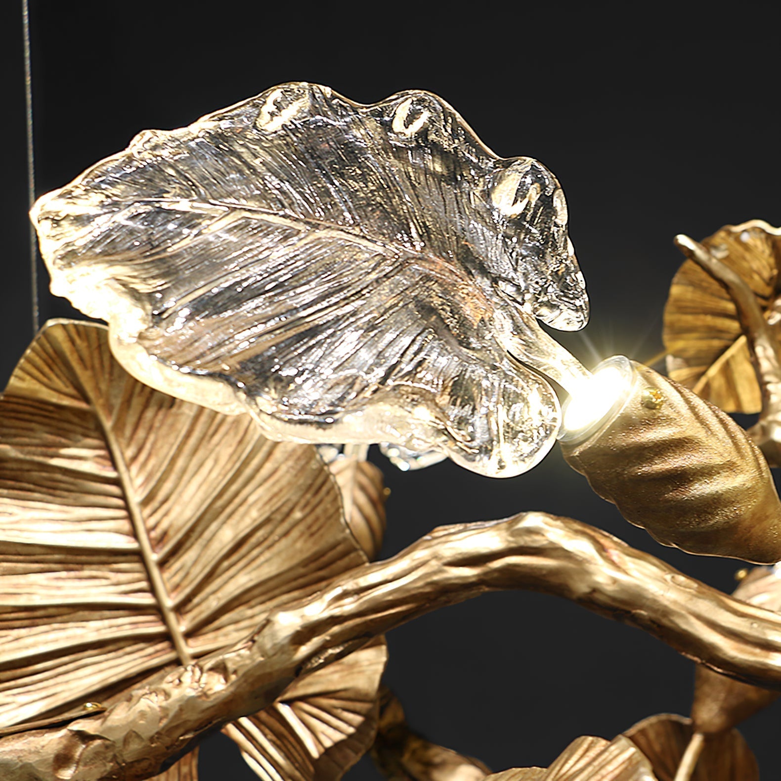 Gold Leaf Chandelier - Nuvé