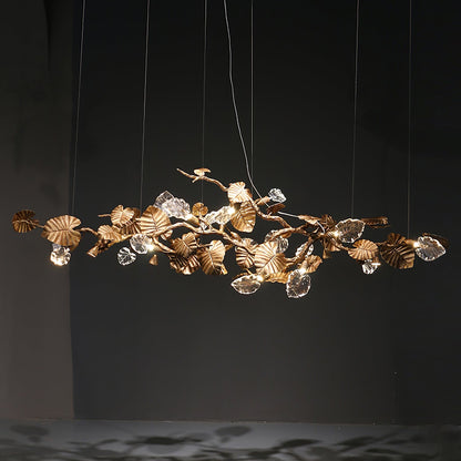 Gold Leaf Chandelier - Nuvé