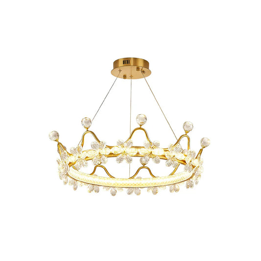 Golden Crown Garland Crystal Chandelier - Nuvé