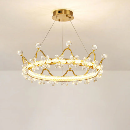 Golden Crown Garland Crystal Chandelier - Nuvé