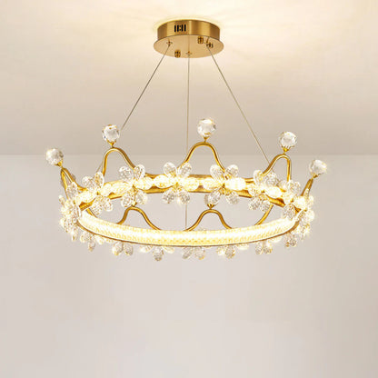 Golden Crown Garland Crystal Chandelier - Nuvé