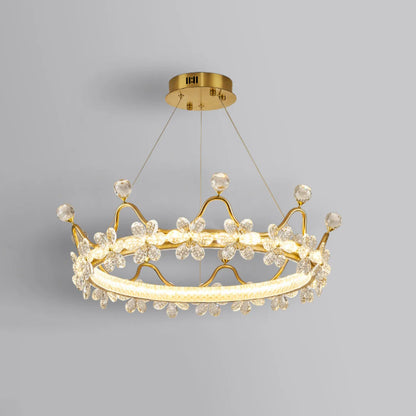 Golden Crown Garland Crystal Chandelier - Nuvé