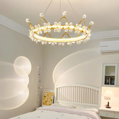 Golden Crown Garland Crystal Chandelier - Nuvé