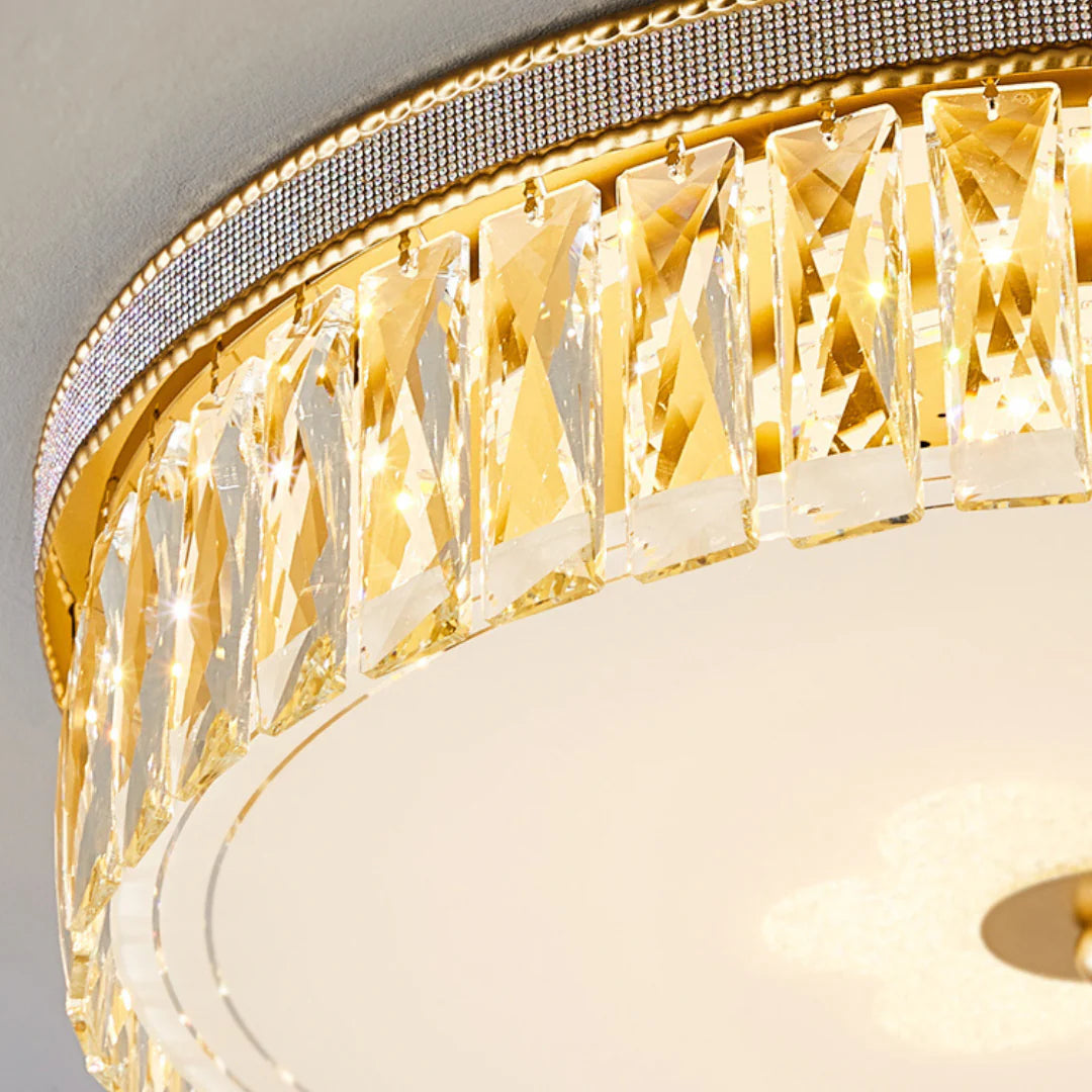 Golden Crystal Ceiling Lamp - Nuvé