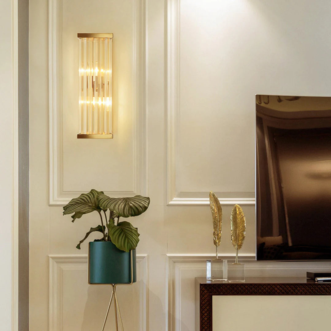 Golden Crystal Wall Lamp - Nuvé