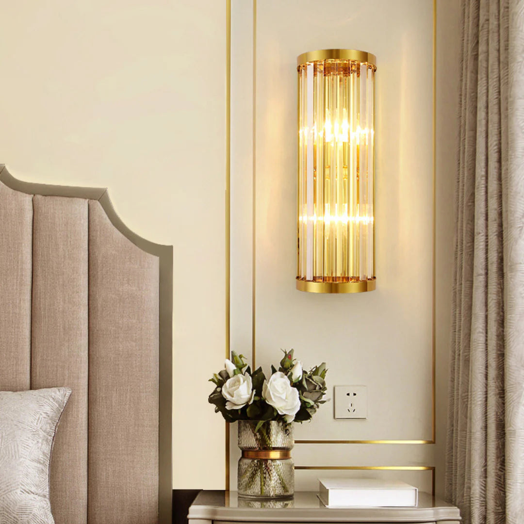 Golden Crystal Wall Lamp - Nuvé