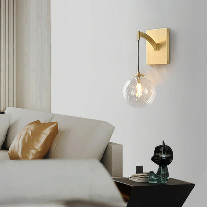 Golden Globe Glass Wall Lamp - Nuvé