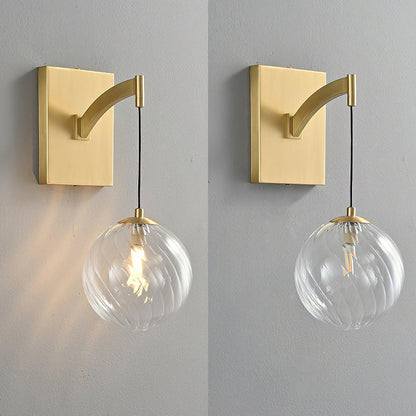Golden Globe Glass Wall Lamp - Nuvé