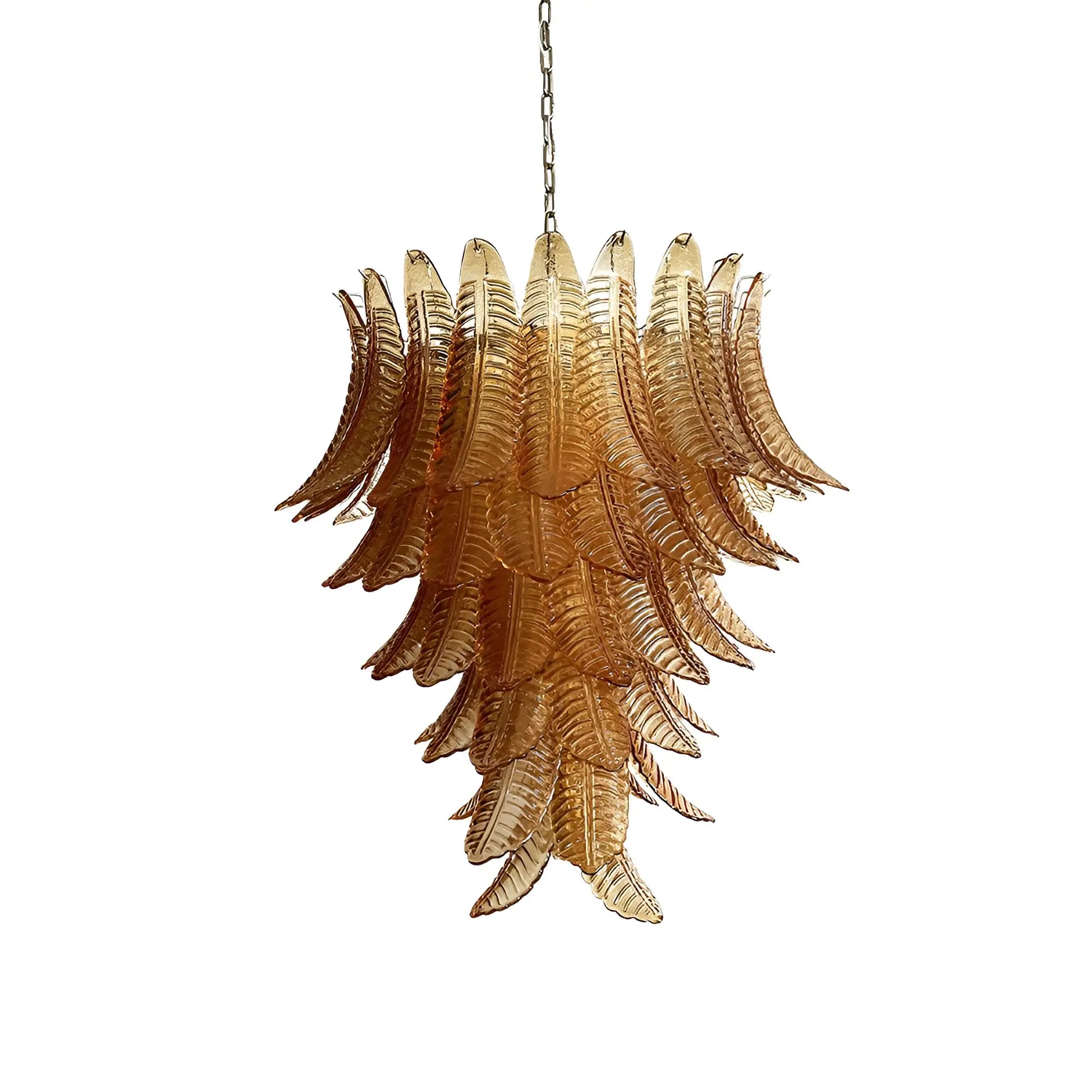 Gorgeous Murano Felci Amber Glass Chandelier - Nuvé