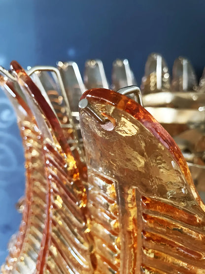Gorgeous Murano Felci Amber Glass Chandelier - Nuvé