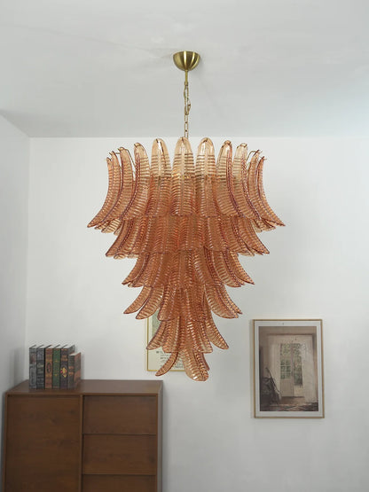 Verdine Amber Fern Leaf Chandelier