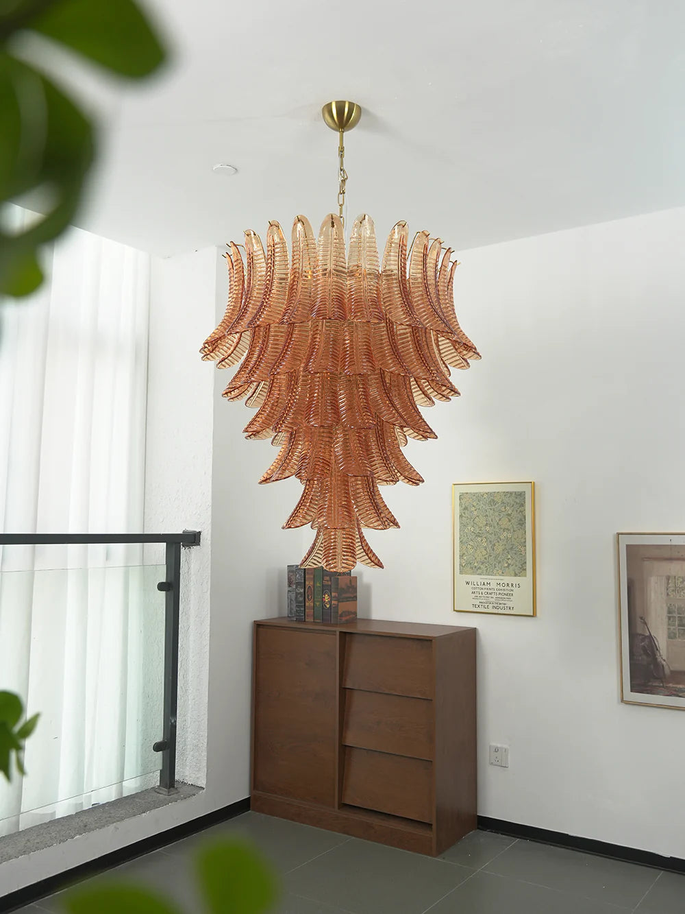 Gorgeous Murano Felci Amber Glass Chandelier - Nuvé