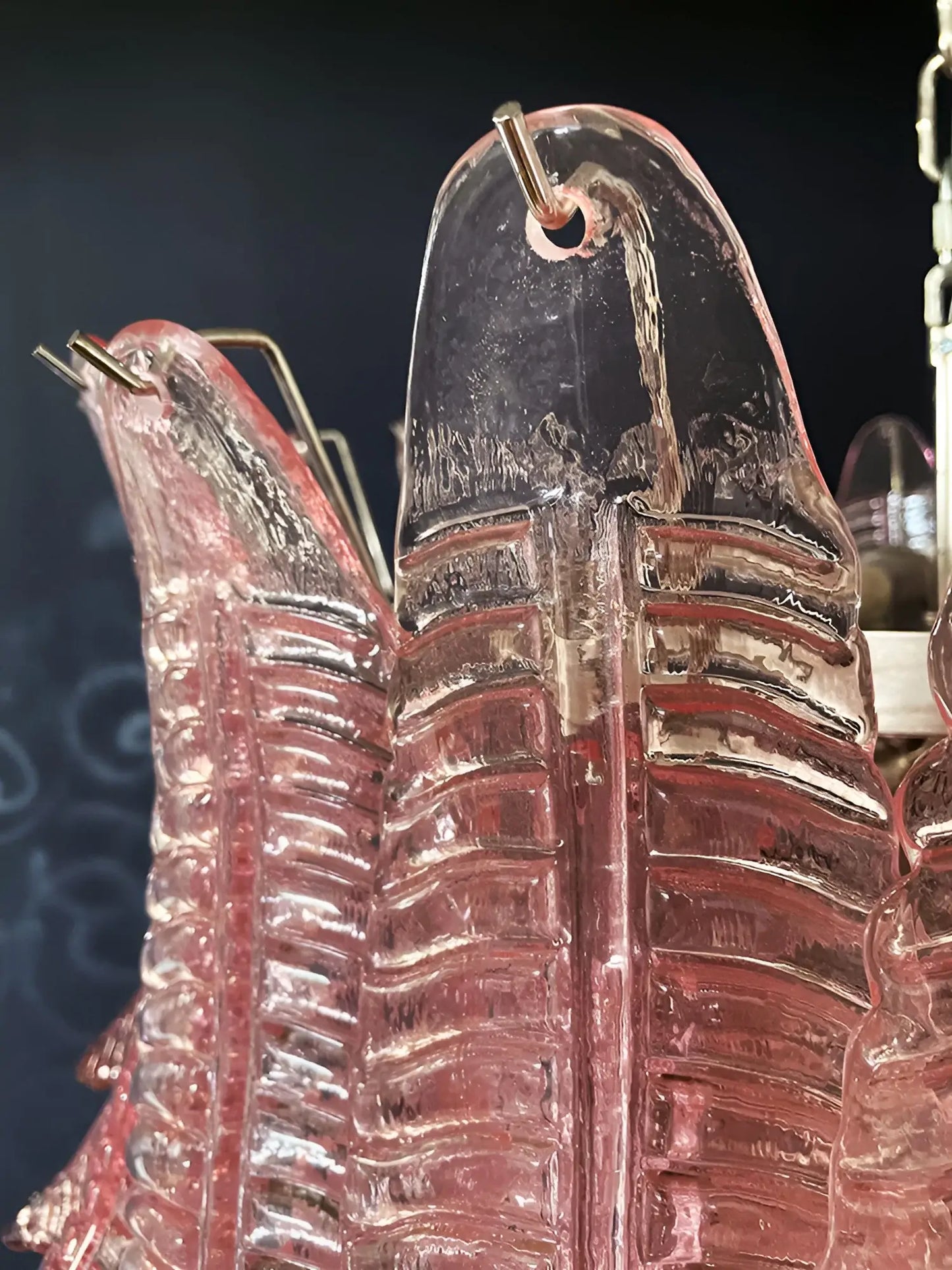 Gorgeous Murano Felci Pink Glass Chandelier - Nuvé