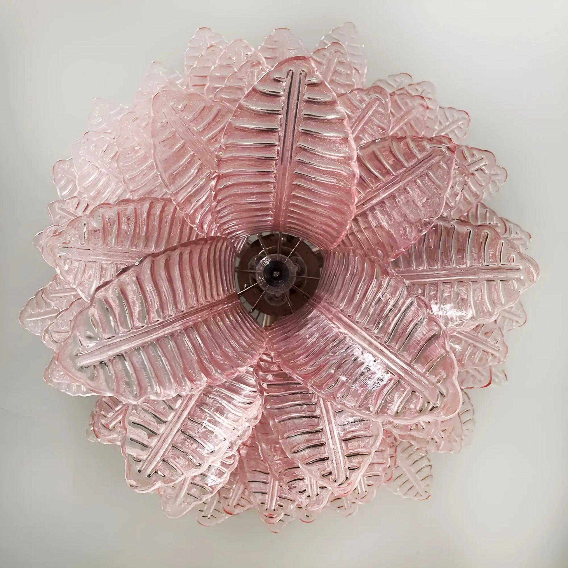 Gorgeous Murano Felci Pink Glass Chandelier - Nuvé