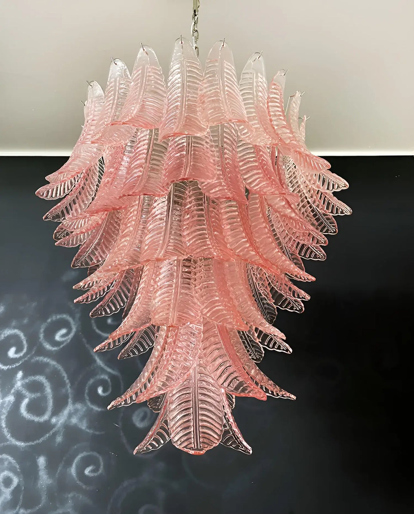 Gorgeous Murano Felci Pink Glass Chandelier - Nuvé